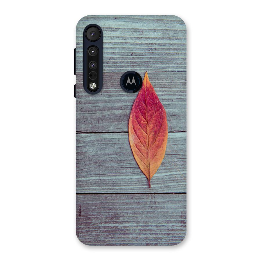 Classic Wood Leaf Back Case for Motorola One Macro