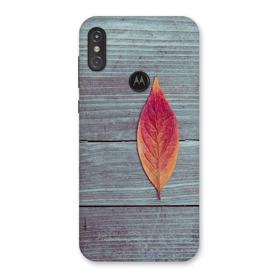 Classic Wood Leaf Back Case for Motorola One Power