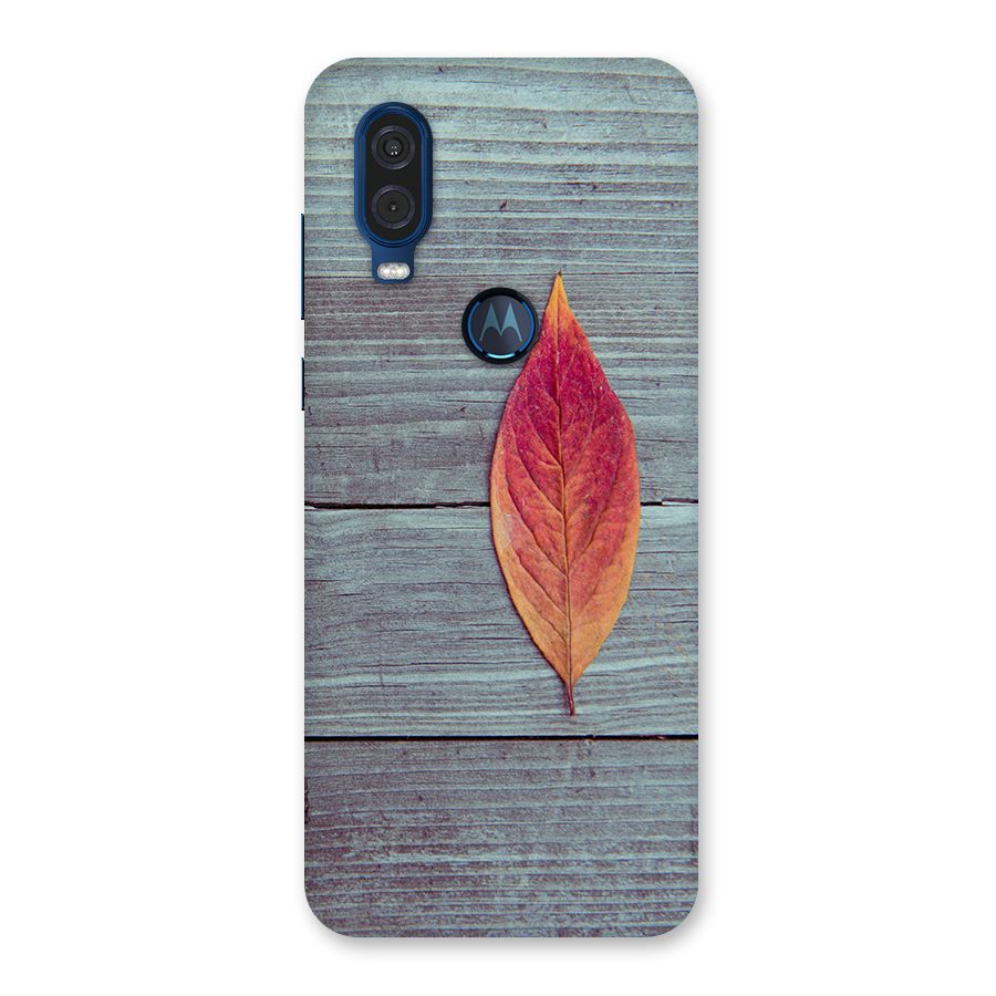 Classic Wood Leaf Back Case for Motorola One Vision