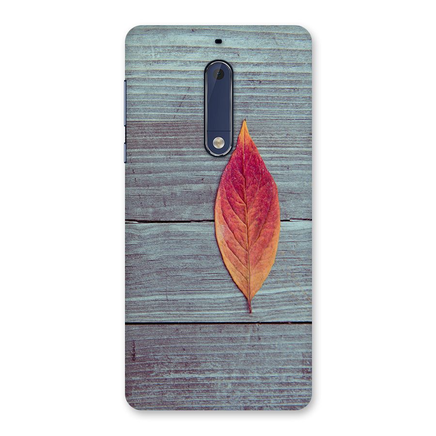 Classic Wood Leaf Back Case for Nokia 5