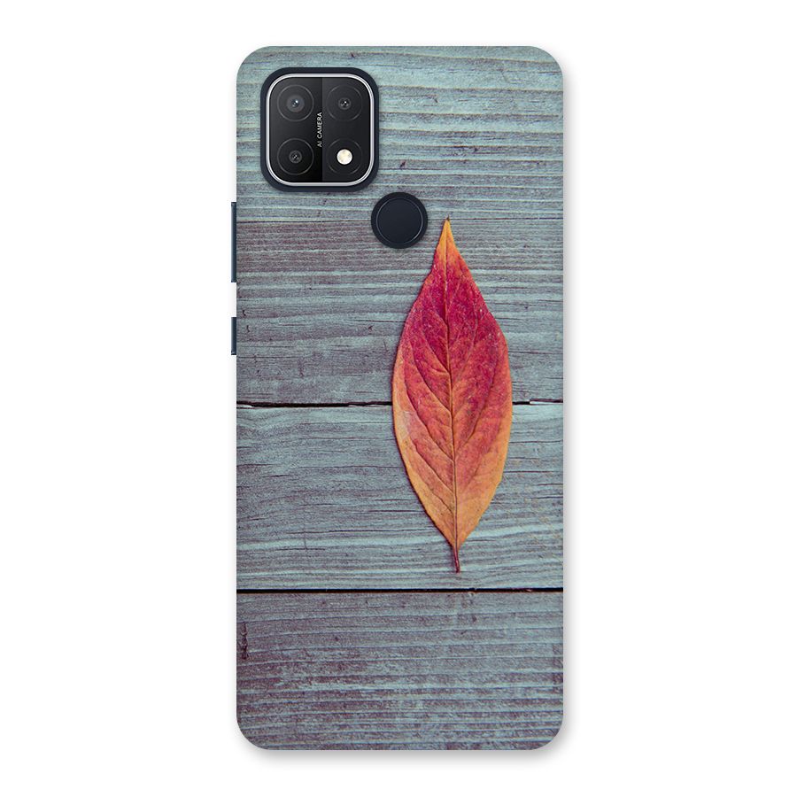Classic Wood Leaf Back Case for Oppo A15s
