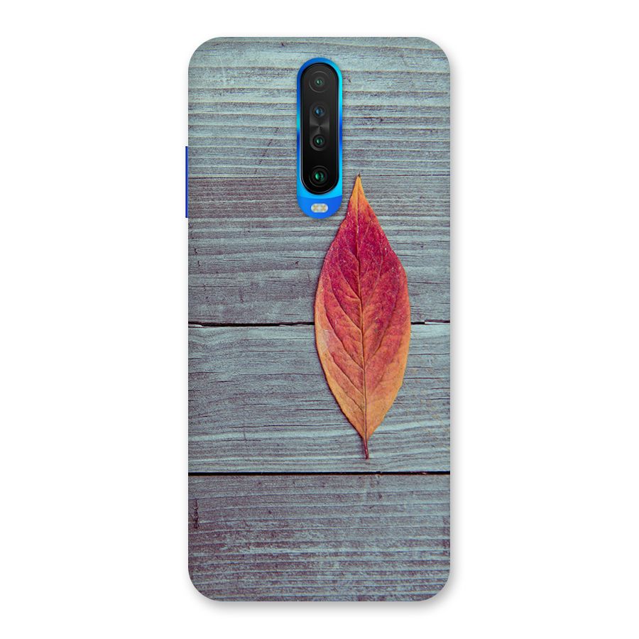 Classic Wood Leaf Back Case for Poco X2