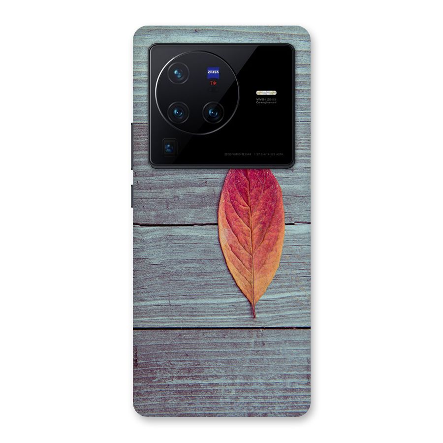 Classic Wood Leaf Back Case for Vivo X80 Pro