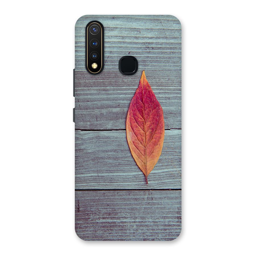 Classic Wood Leaf Back Case for Vivo Y19