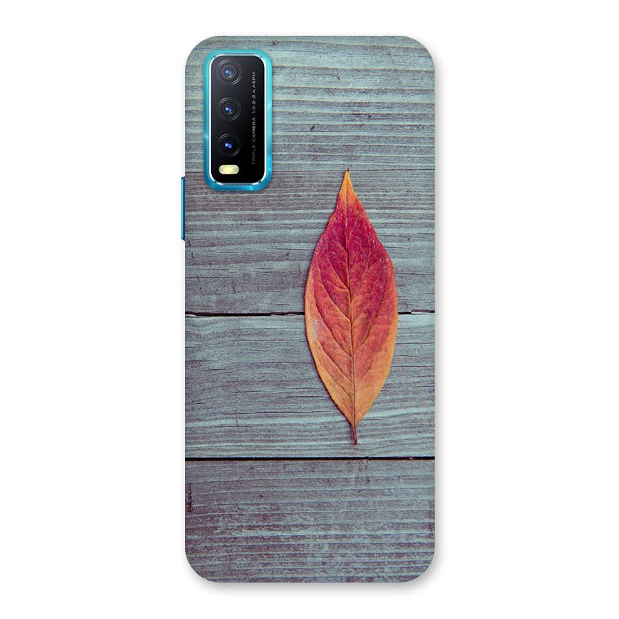 Classic Wood Leaf Back Case for Vivo Y20A
