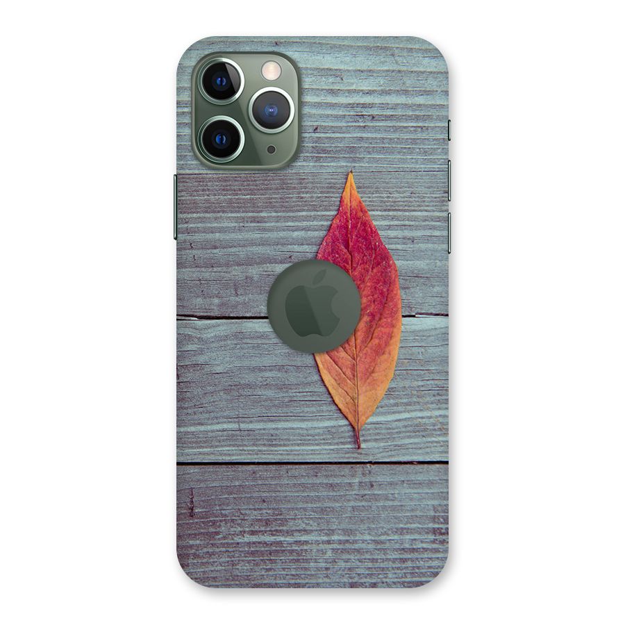 Classic Wood Leaf Back Case for iPhone 11 Pro Logo  Cut