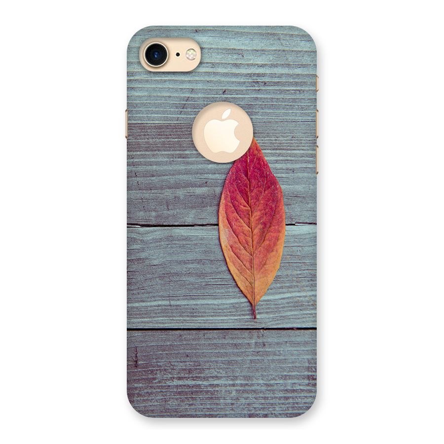 Classic Wood Leaf Back Case for iPhone 7 Logo Cut