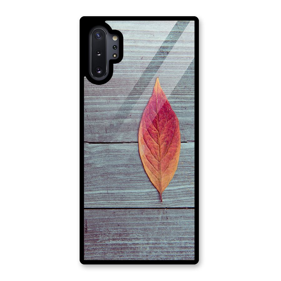 Classic Wood Leaf Glass Back Case for Galaxy Note 10 Plus