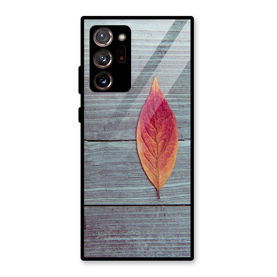 Classic Wood Leaf Glass Back Case for Galaxy Note 20 Ultra