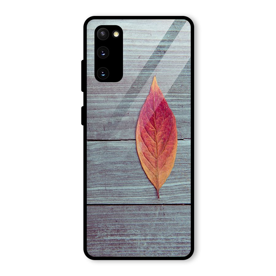 Classic Wood Leaf Glass Back Case for Galaxy S20 FE 5G