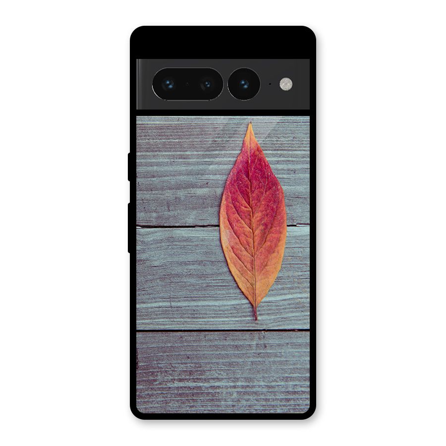 Classic Wood Leaf Glass Back Case for Google Pixel 7 Pro