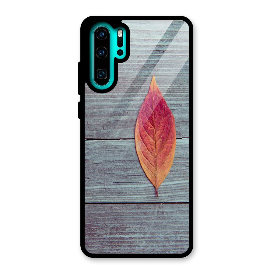 Classic Wood Leaf Glass Back Case for Huawei P30 Pro