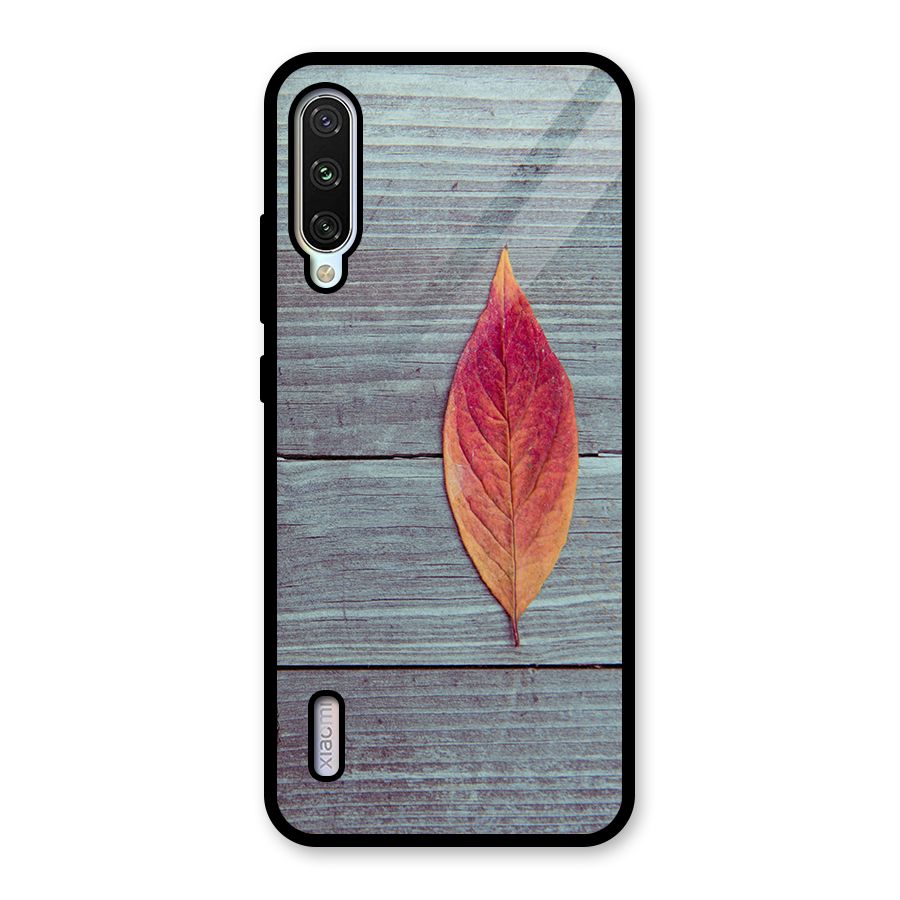 Classic Wood Leaf Glass Back Case for Mi A3