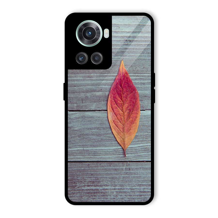Classic Wood Leaf Glass Back Case for OnePlus 10R