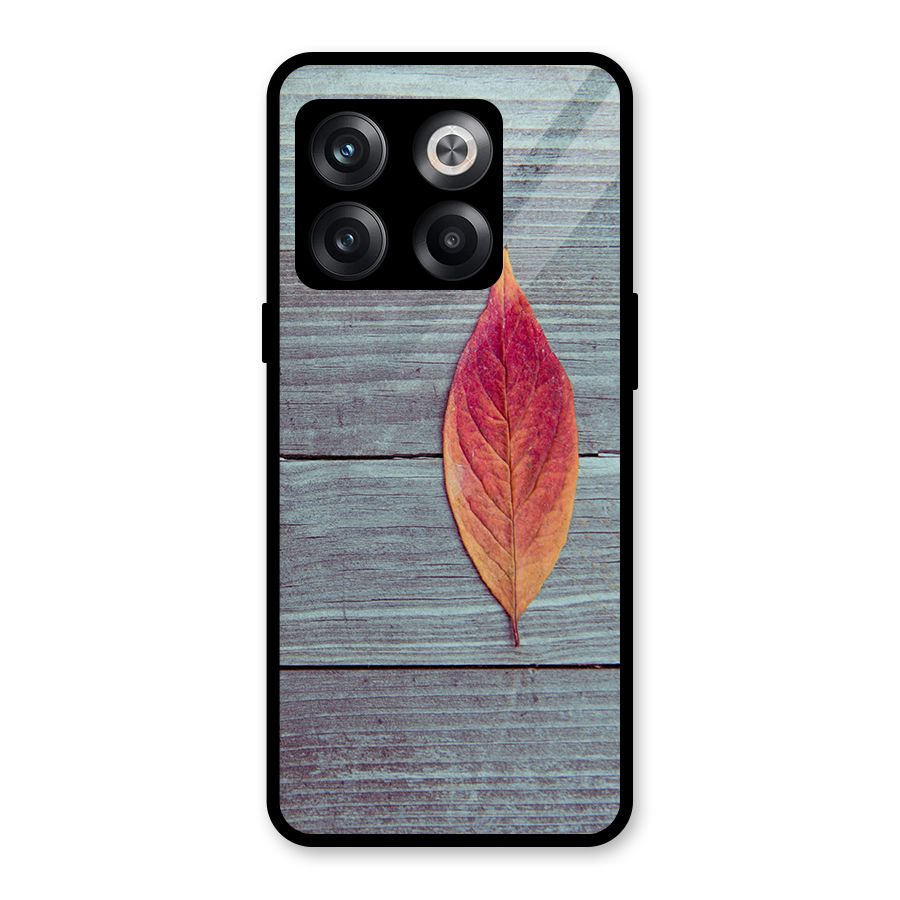 Classic Wood Leaf Glass Back Case for OnePlus 10T