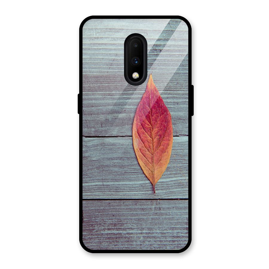 Classic Wood Leaf Glass Back Case for OnePlus 7