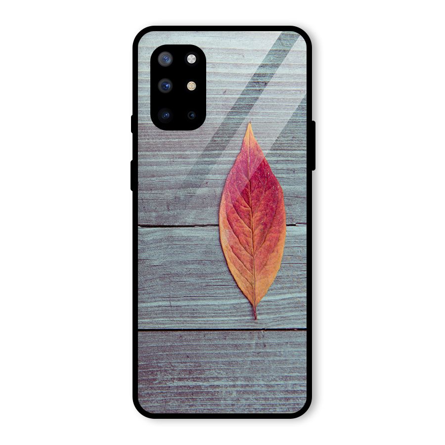 Classic Wood Leaf Glass Back Case for OnePlus 8T