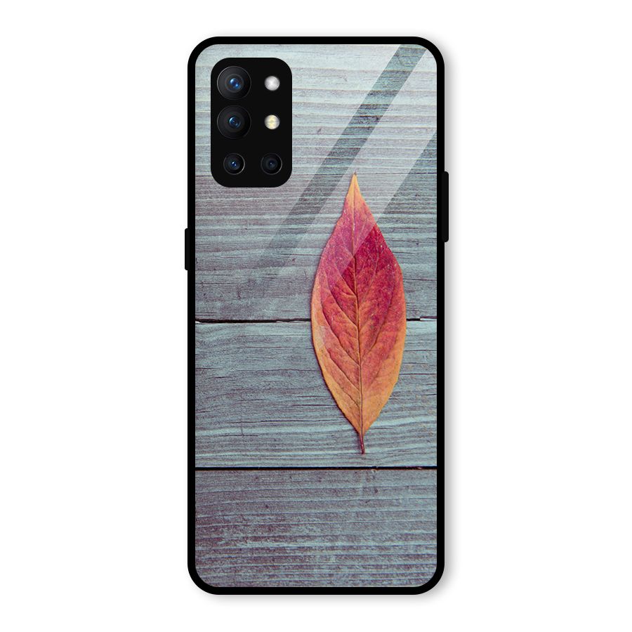 Classic Wood Leaf Glass Back Case for OnePlus 9R