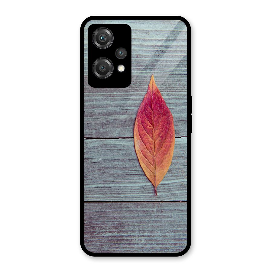 Classic Wood Leaf Glass Back Case for OnePlus Nord CE 2 Lite 5G