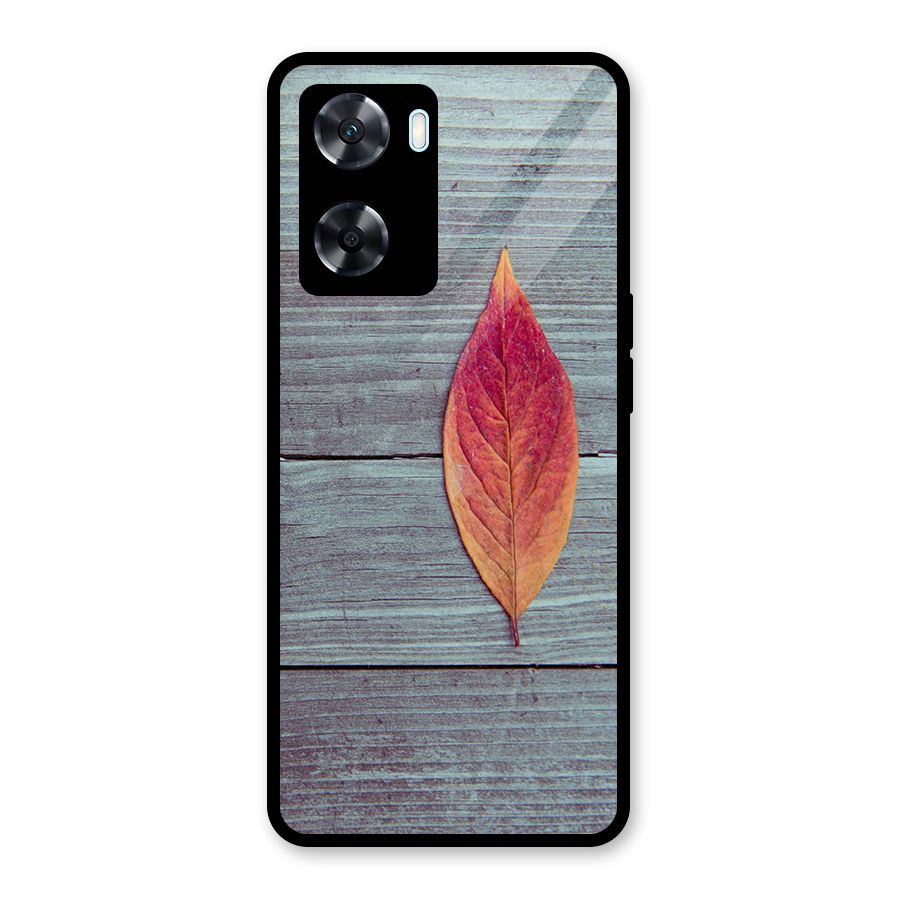 Classic Wood Leaf Glass Back Case for Oppo A77