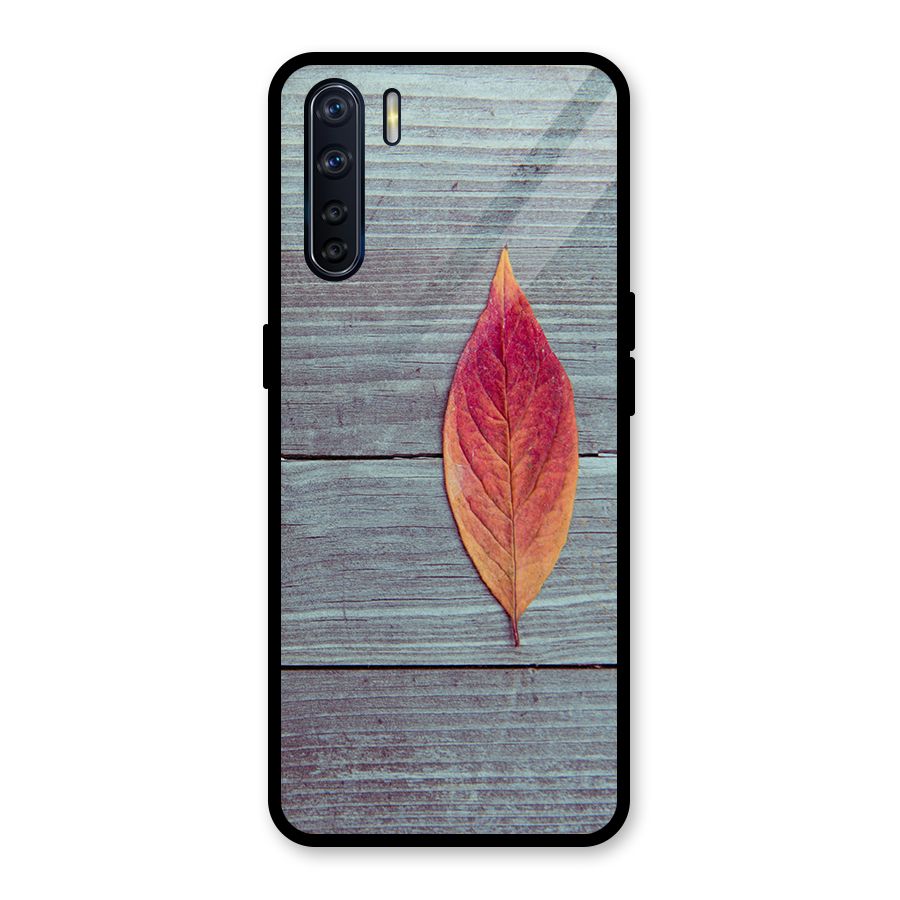 Classic Wood Leaf Glass Back Case for Oppo F15