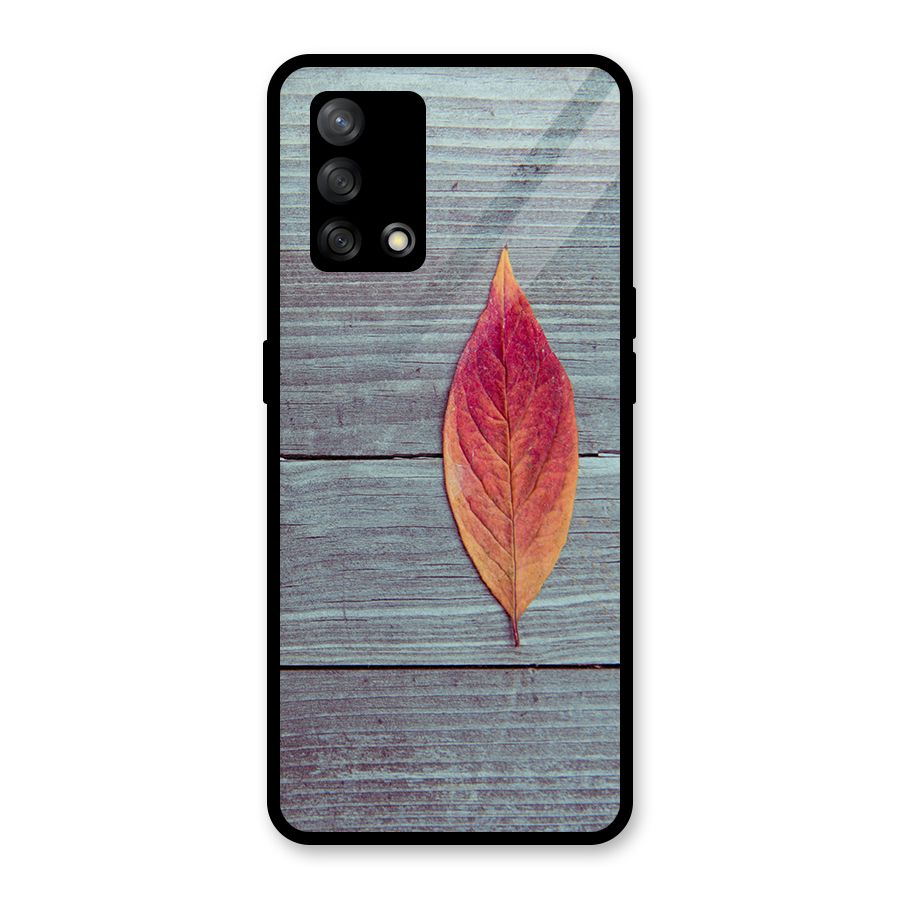 Classic Wood Leaf Glass Back Case for Oppo F19