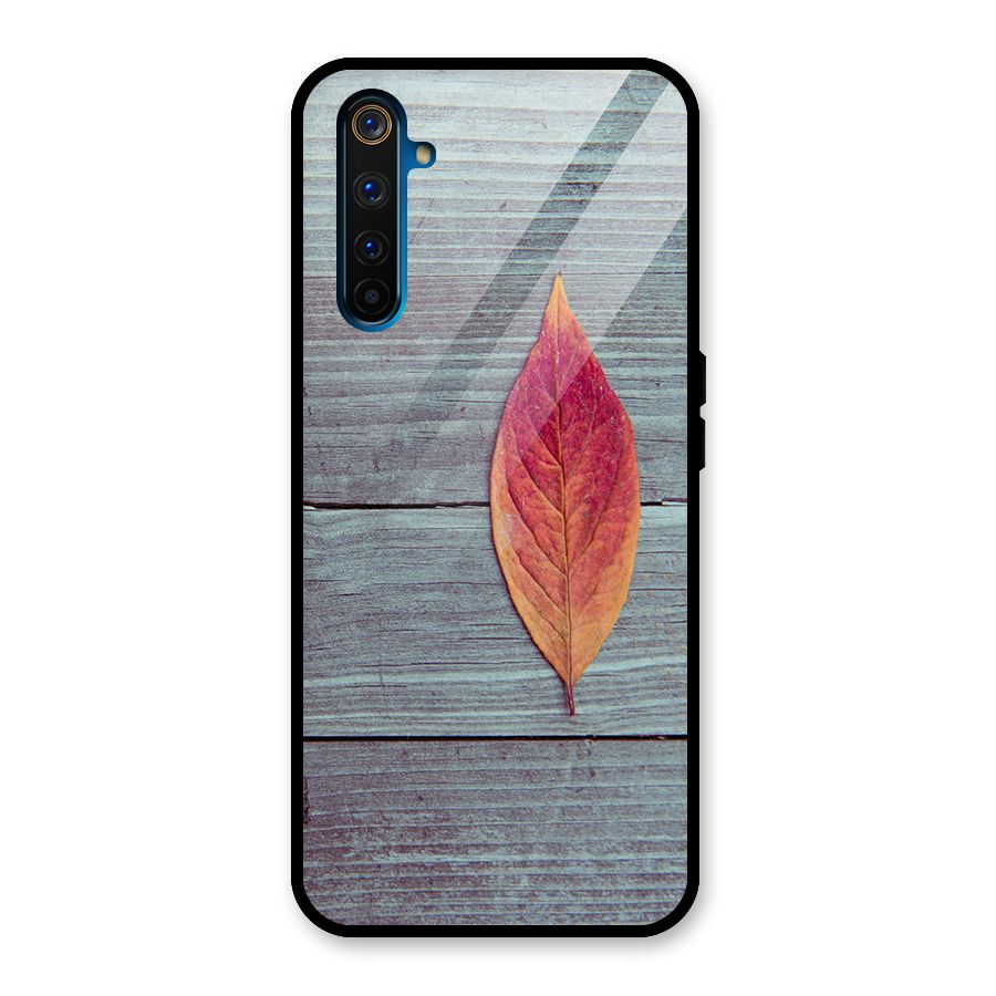 Classic Wood Leaf Glass Back Case for Realme 6 Pro