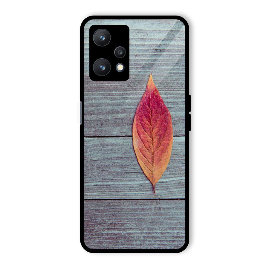 Classic Wood Leaf Glass Back Case for Realme 9 Pro 5G