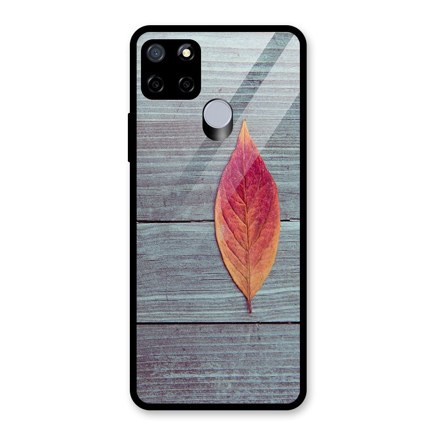 Classic Wood Leaf Glass Back Case for Realme Narzo 20