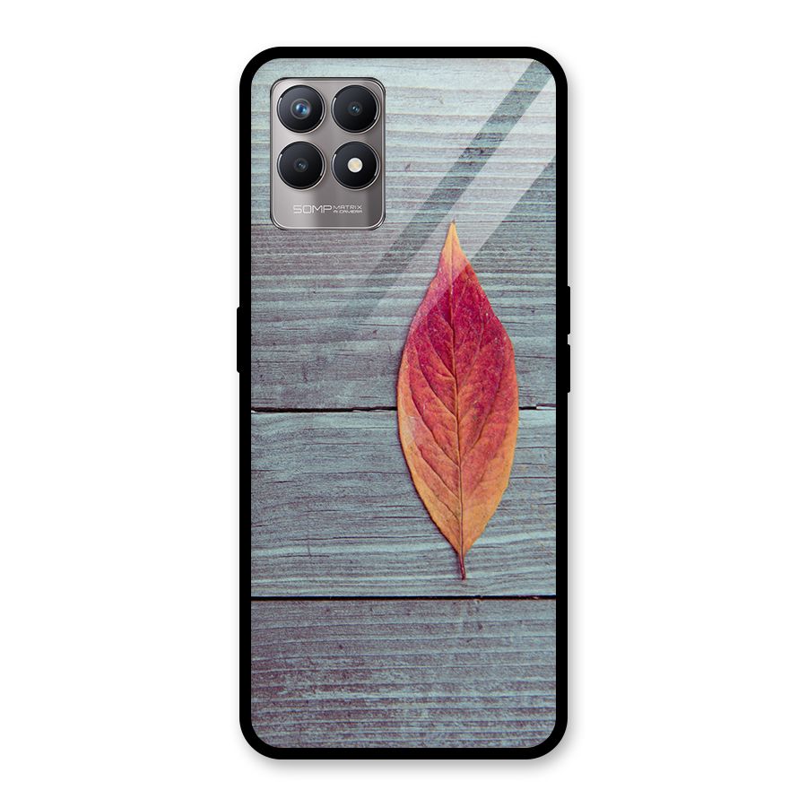 Classic Wood Leaf Glass Back Case for Realme Narzo 50