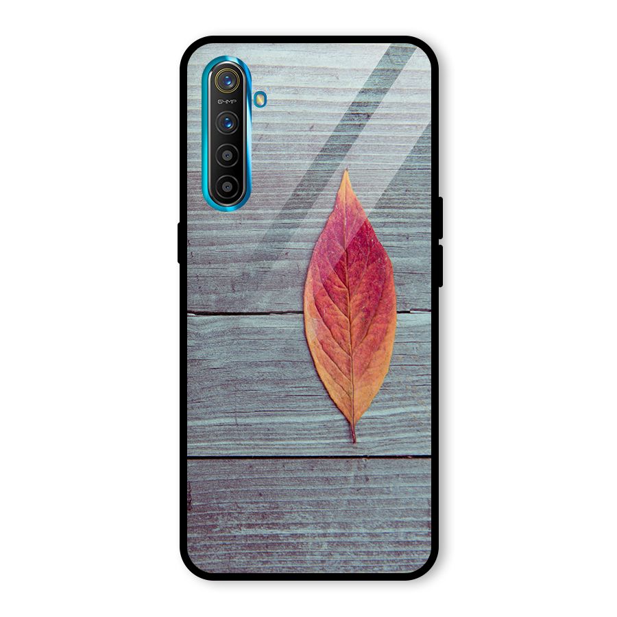 Classic Wood Leaf Glass Back Case for Realme X2