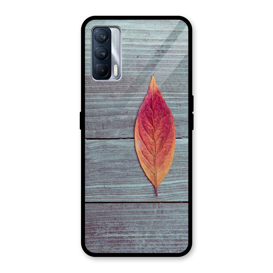 Classic Wood Leaf Glass Back Case for Realme X7