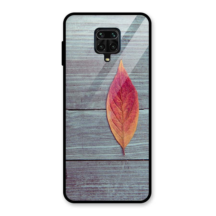Classic Wood Leaf Glass Back Case for Redmi Note 10 Lite