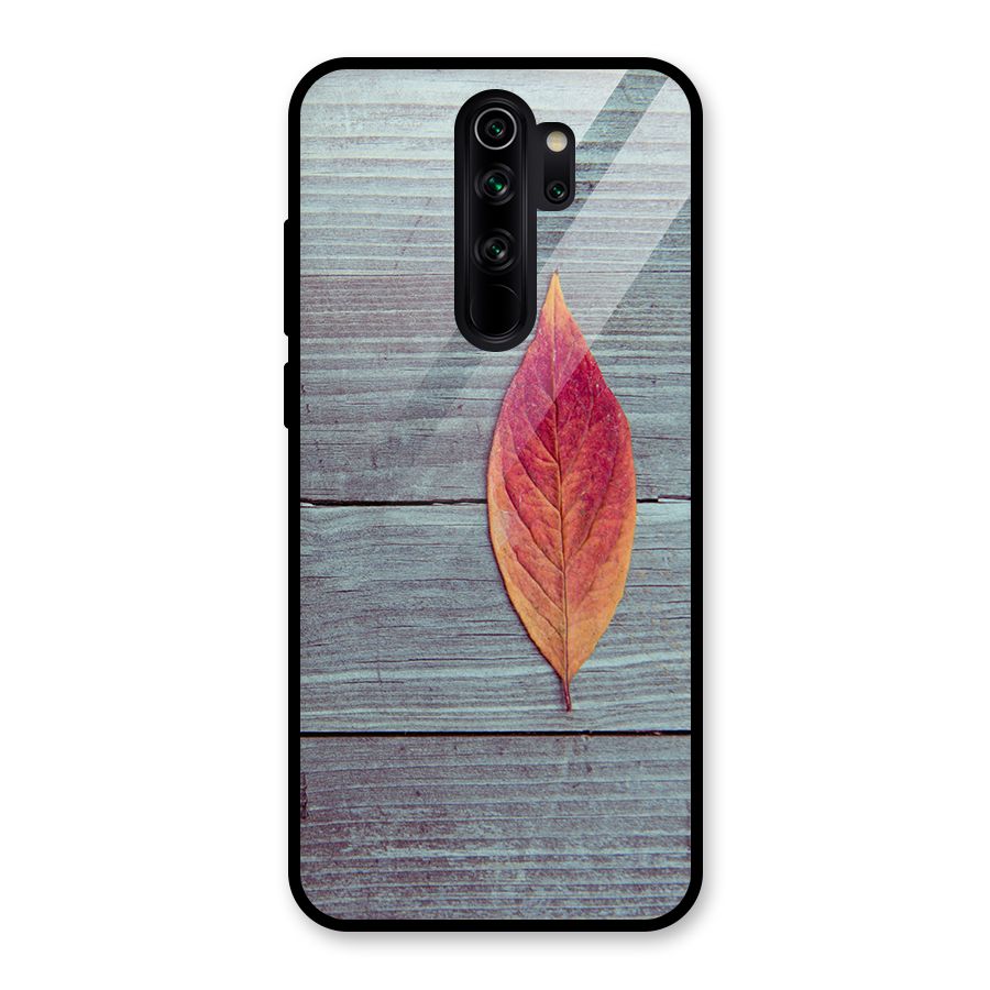 Classic Wood Leaf Glass Back Case for Redmi Note 8 Pro