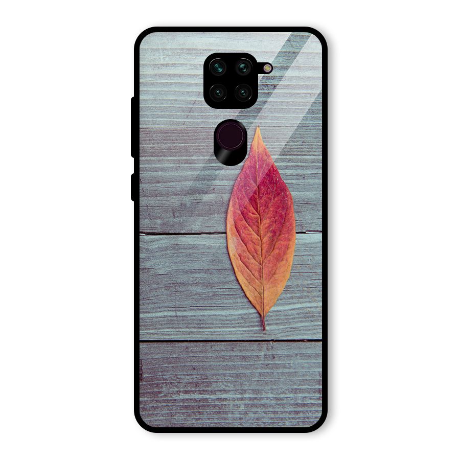 Classic Wood Leaf Glass Back Case for Redmi Note 9