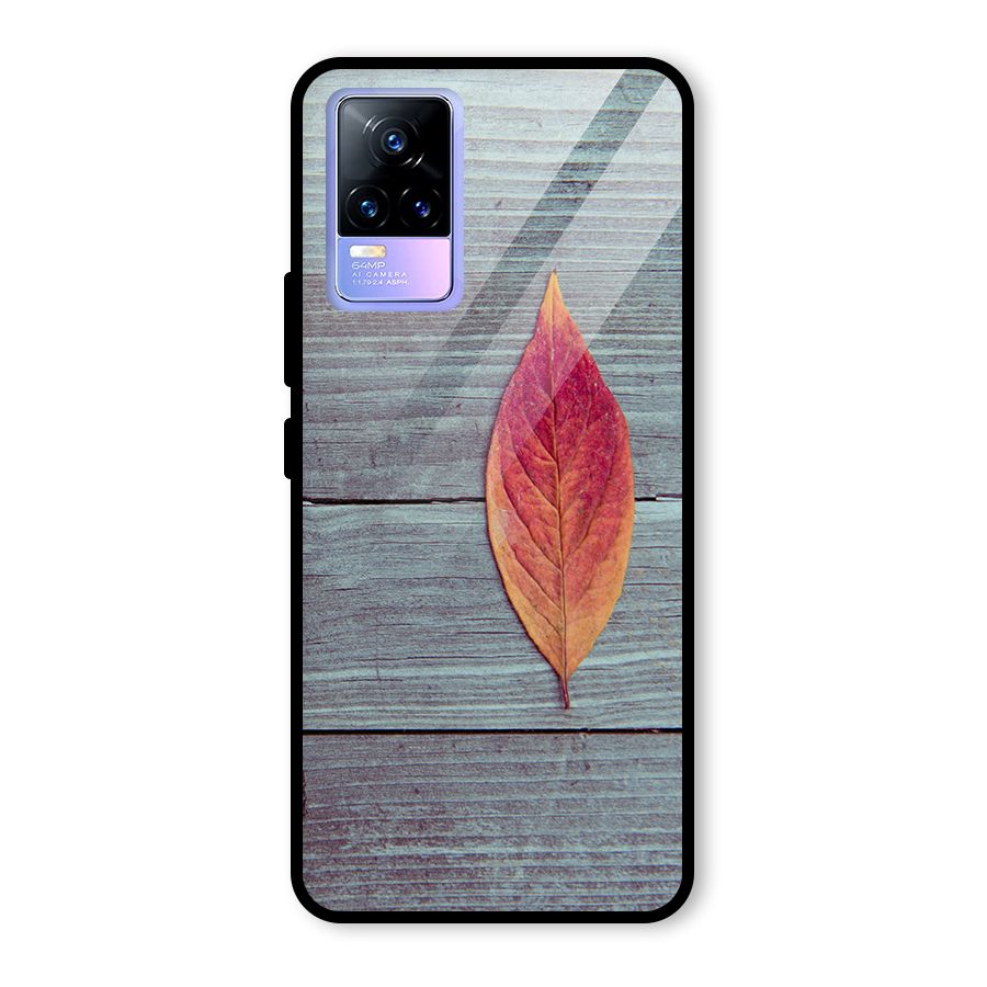 Classic Wood Leaf Glass Back Case for Vivo Y73