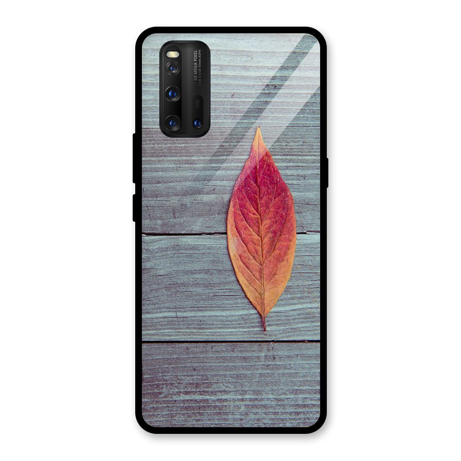 Classic Wood Leaf Glass Back Case for Vivo iQOO 3