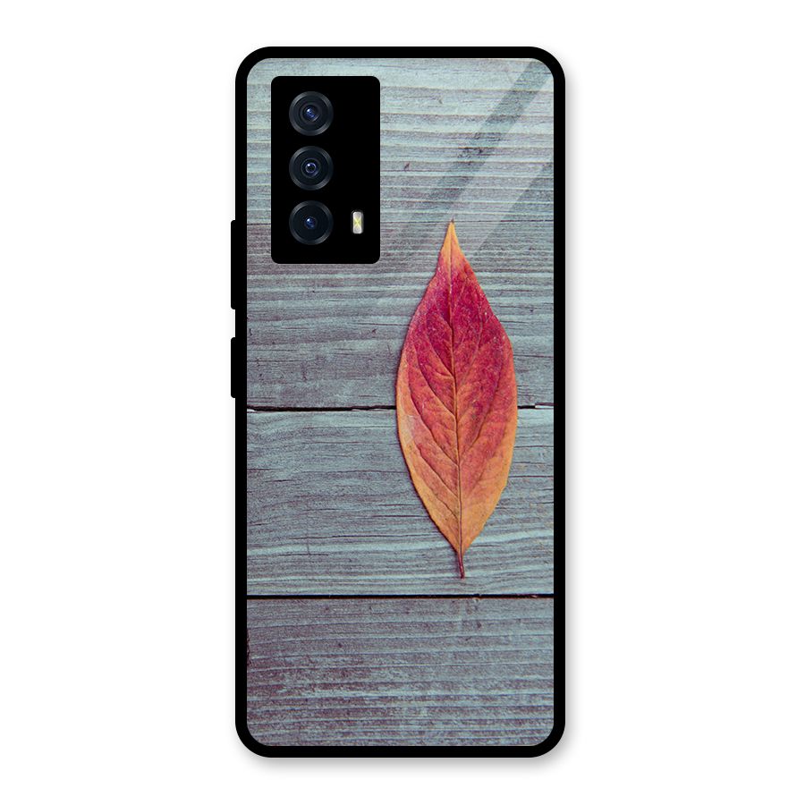 Classic Wood Leaf Glass Back Case for Vivo iQOO Z5