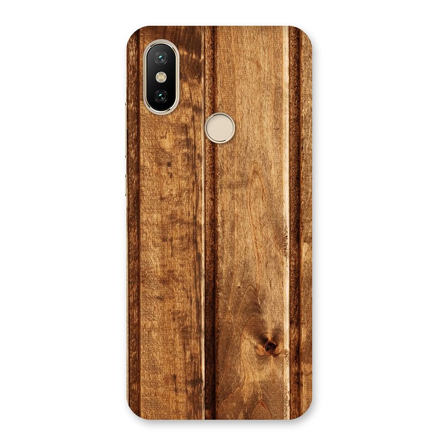 Classic Wood Print Back Case for Mi A2