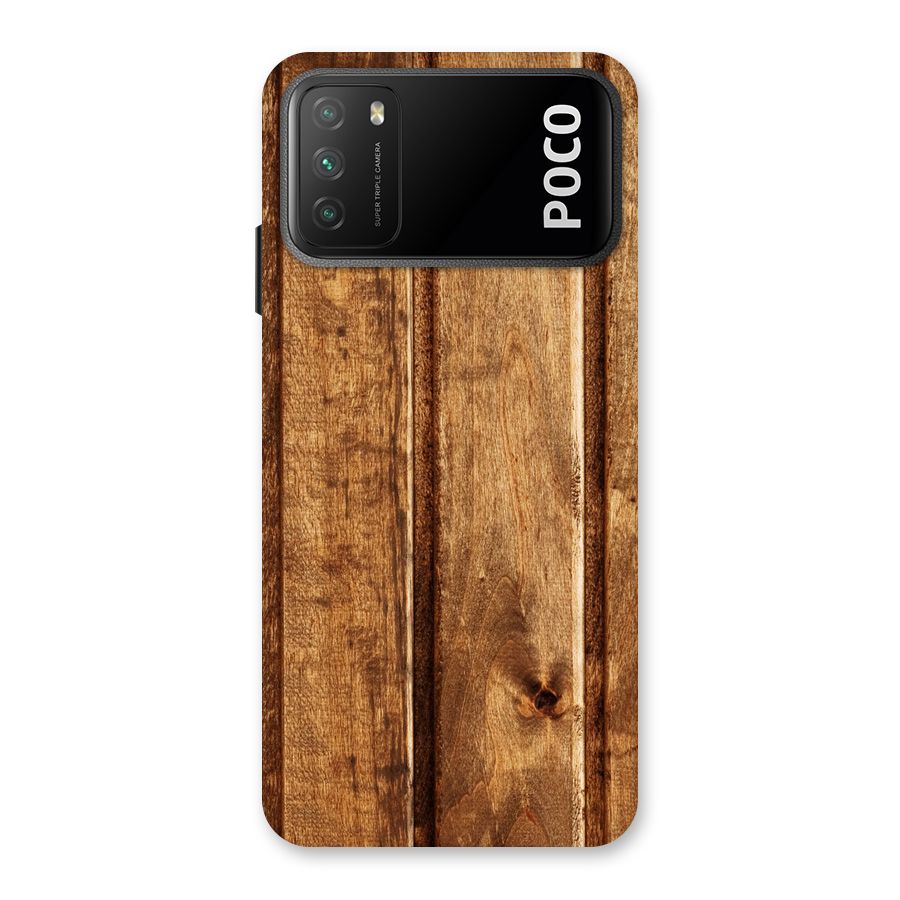 Classic Wood Print Back Case for Poco M3