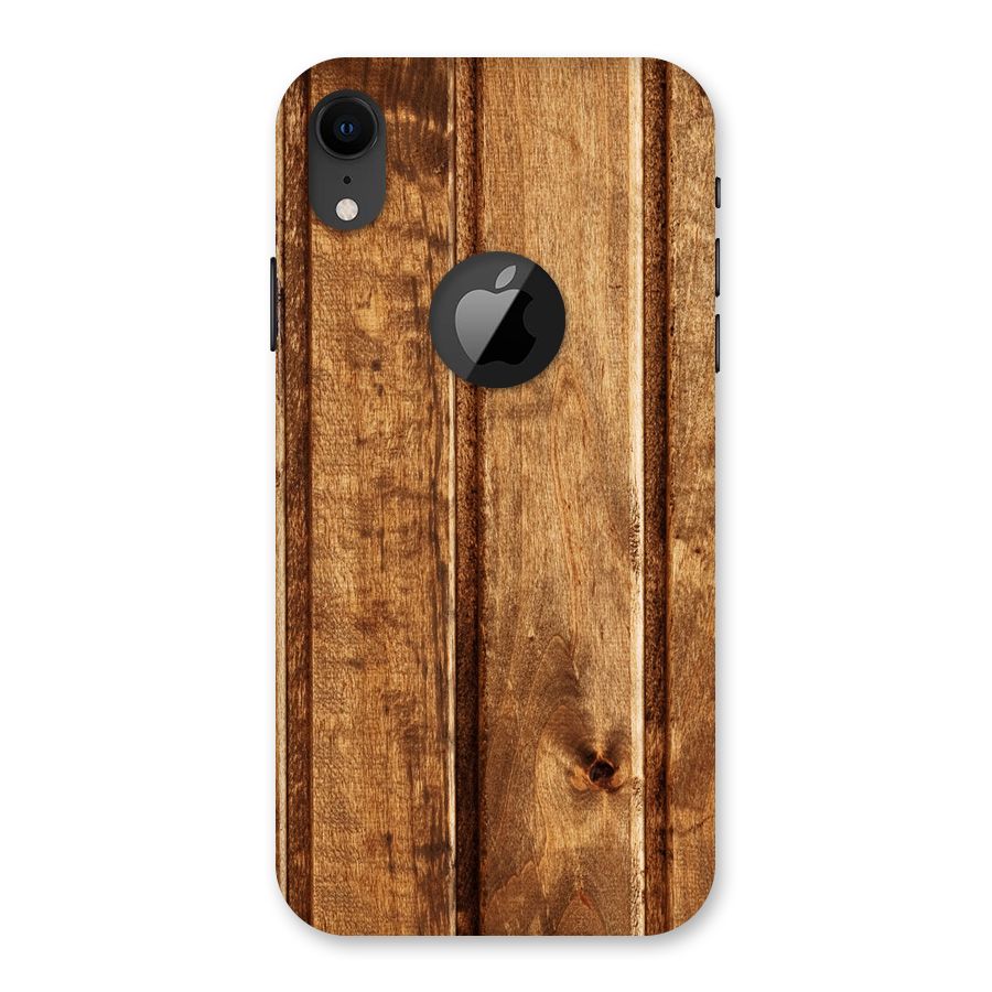 Classic Wood Print Back Case for iPhone XR Logo Cut