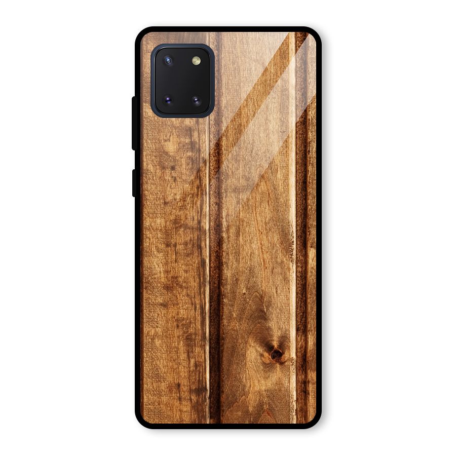 Classic Wood Print Glass Back Case for Galaxy Note 10 Lite