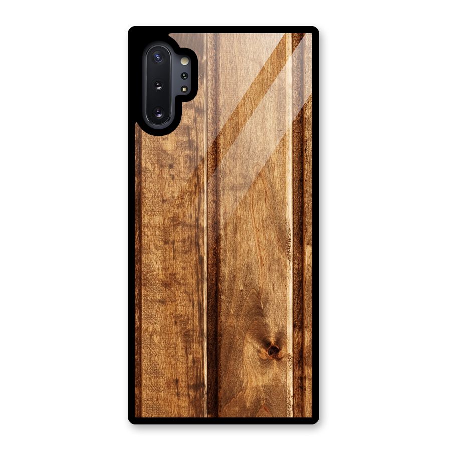Classic Wood Print Glass Back Case for Galaxy Note 10 Plus
