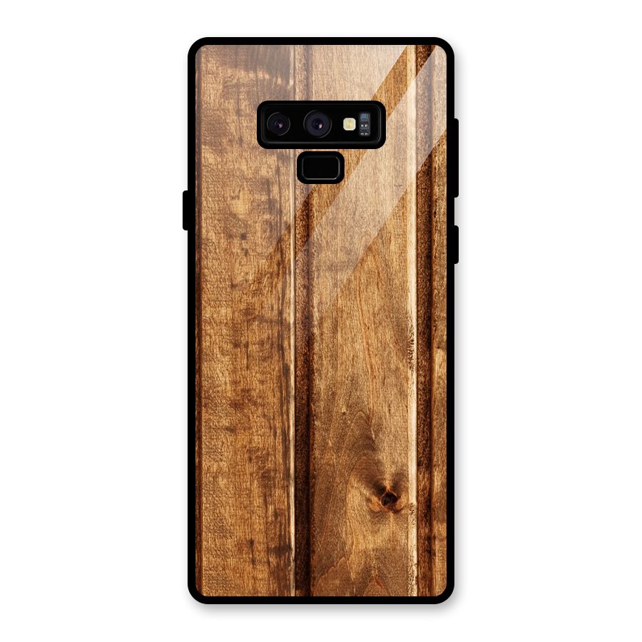 Classic Wood Print Glass Back Case for Galaxy Note 9