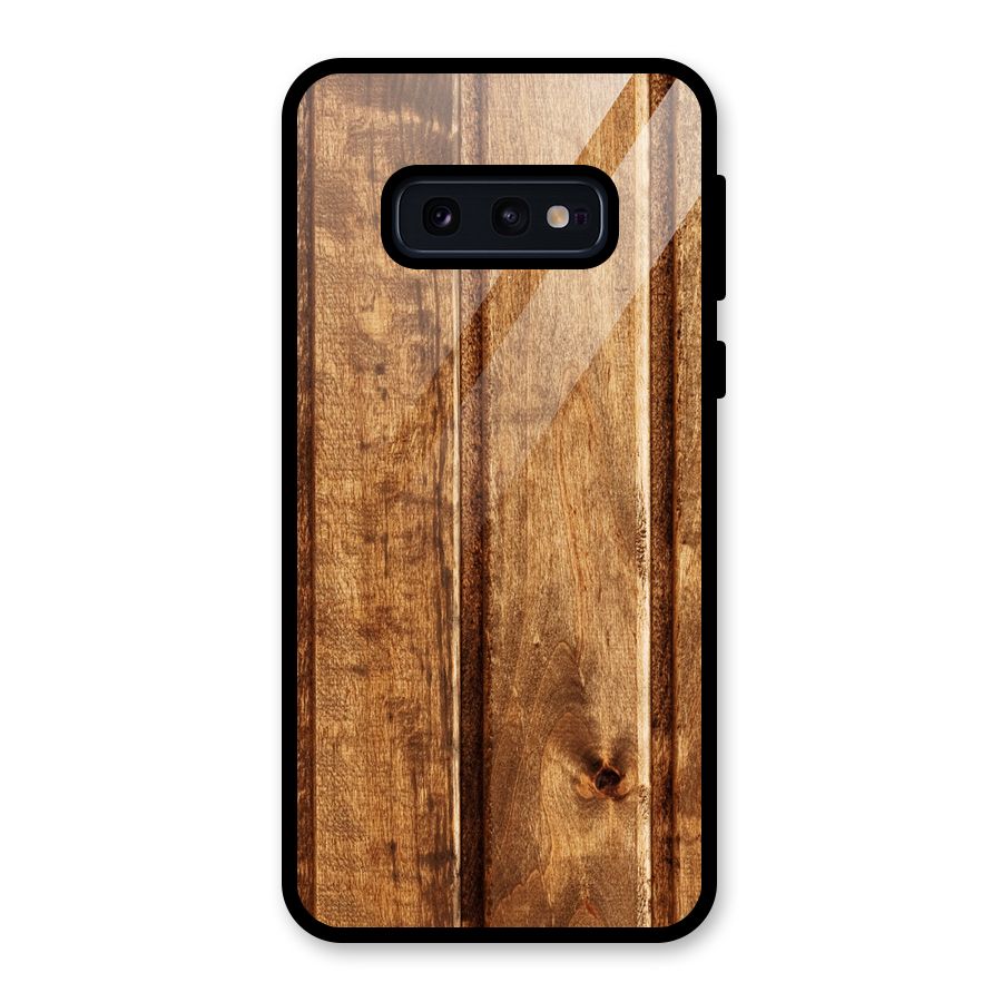 Classic Wood Print Glass Back Case for Galaxy S10e