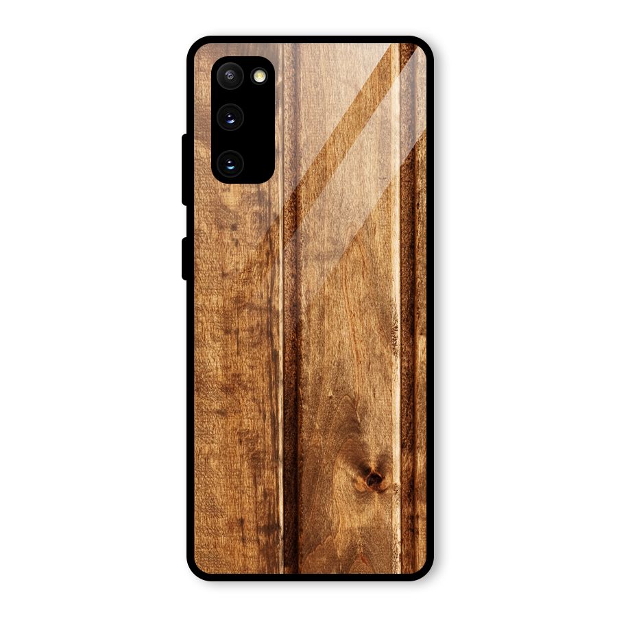 Classic Wood Print Glass Back Case for Galaxy S20 FE