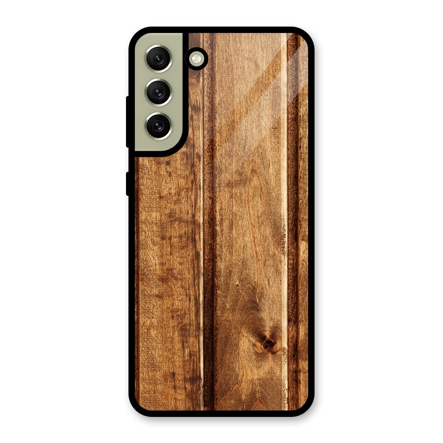 Classic Wood Print Glass Back Case for Galaxy S21 FE 5G
