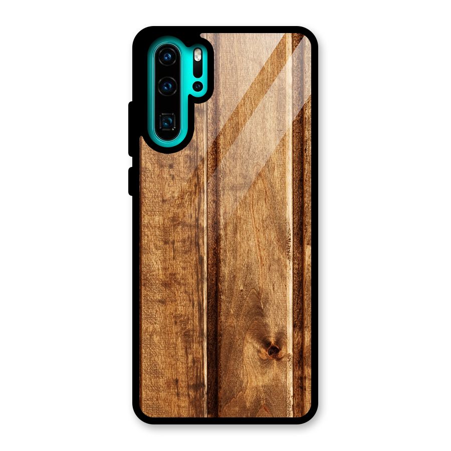 Classic Wood Print Glass Back Case for Huawei P30 Pro