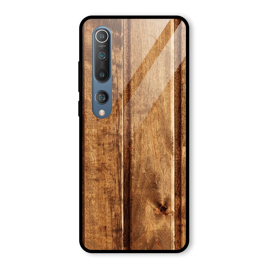 Classic Wood Print Glass Back Case for Mi 10