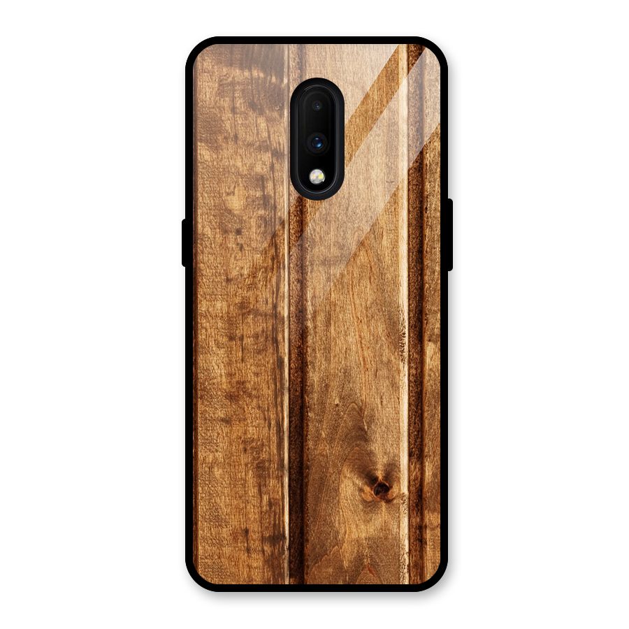 Classic Wood Print Glass Back Case for OnePlus 7